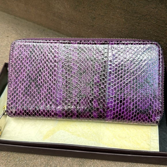 MULBERRY purple python wallet - Picture 3 of 5